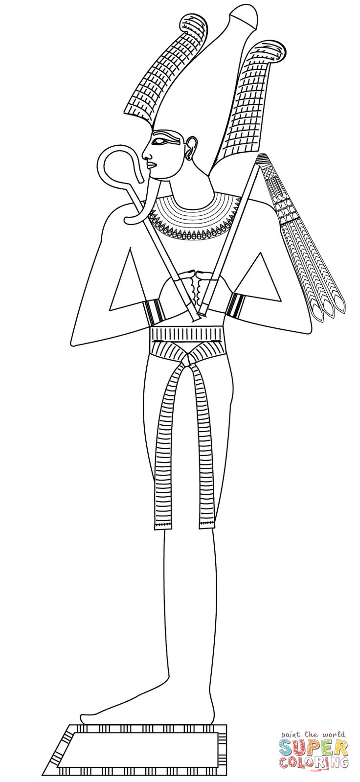 Osiris coloring page free printable coloring pages egyptian drawings coloring pages ancient egyptian gods