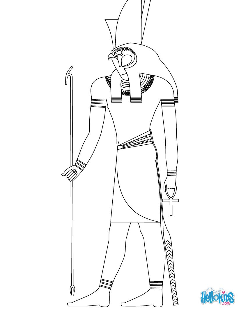 Gods and goddesses of ancient egypt coloring pages