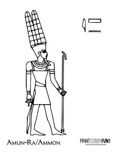 Ancient egyptian gods and goddesses coloring page printables learning activities at