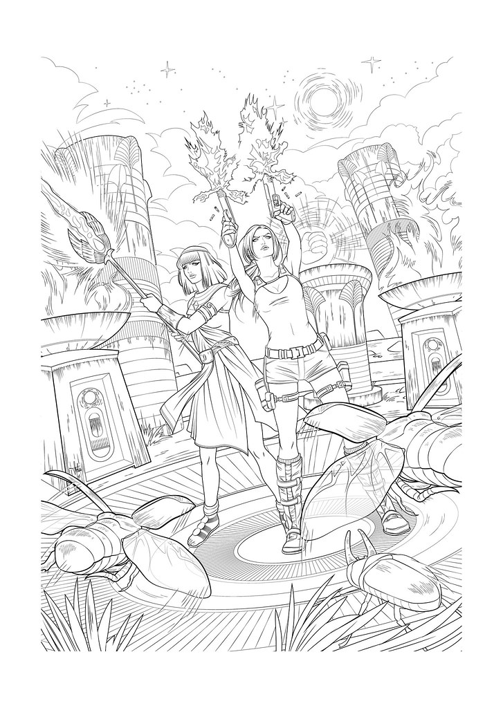 Coloring book day lara croft and the temple of osiriâ