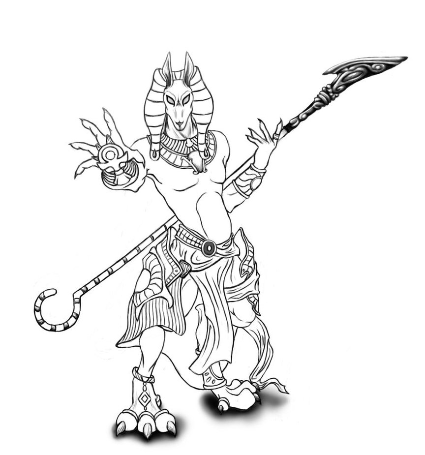 Coloring page egyptian mythology gods and goddesses â printable coloring pages