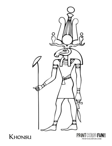 Ancient egyptian gods and goddesses coloring page printables learning activities at