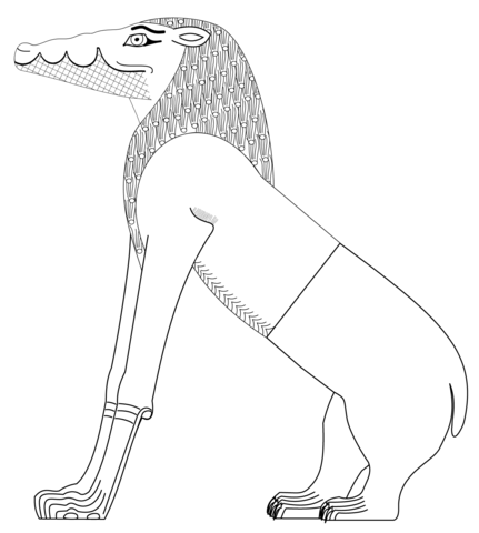 Ammit coloring page free printable coloring pages