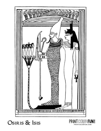 Ancient egyptian gods and goddesses coloring page printables learning activities at