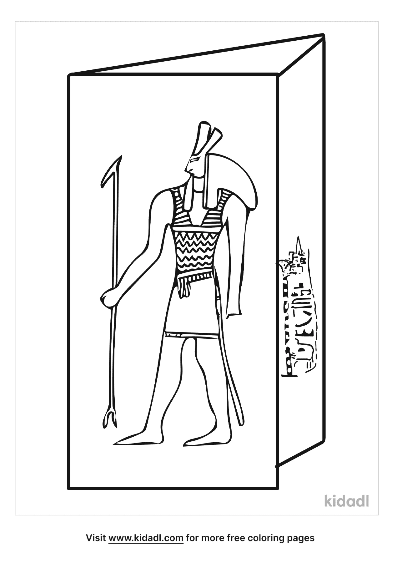 Free egyptian tomb osiris coloring page coloring page printables