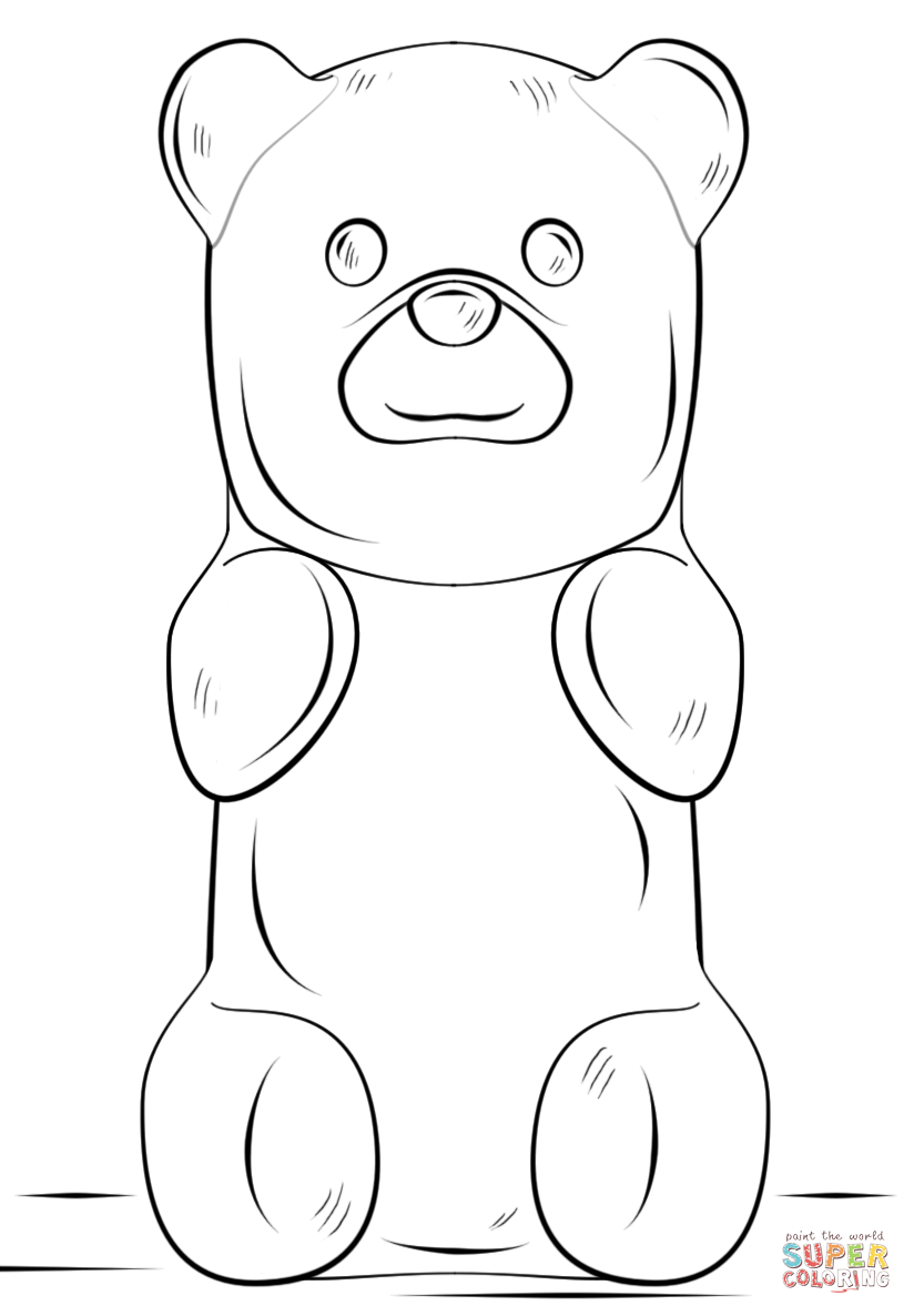 Gummy bear coloring page free printable coloring pages