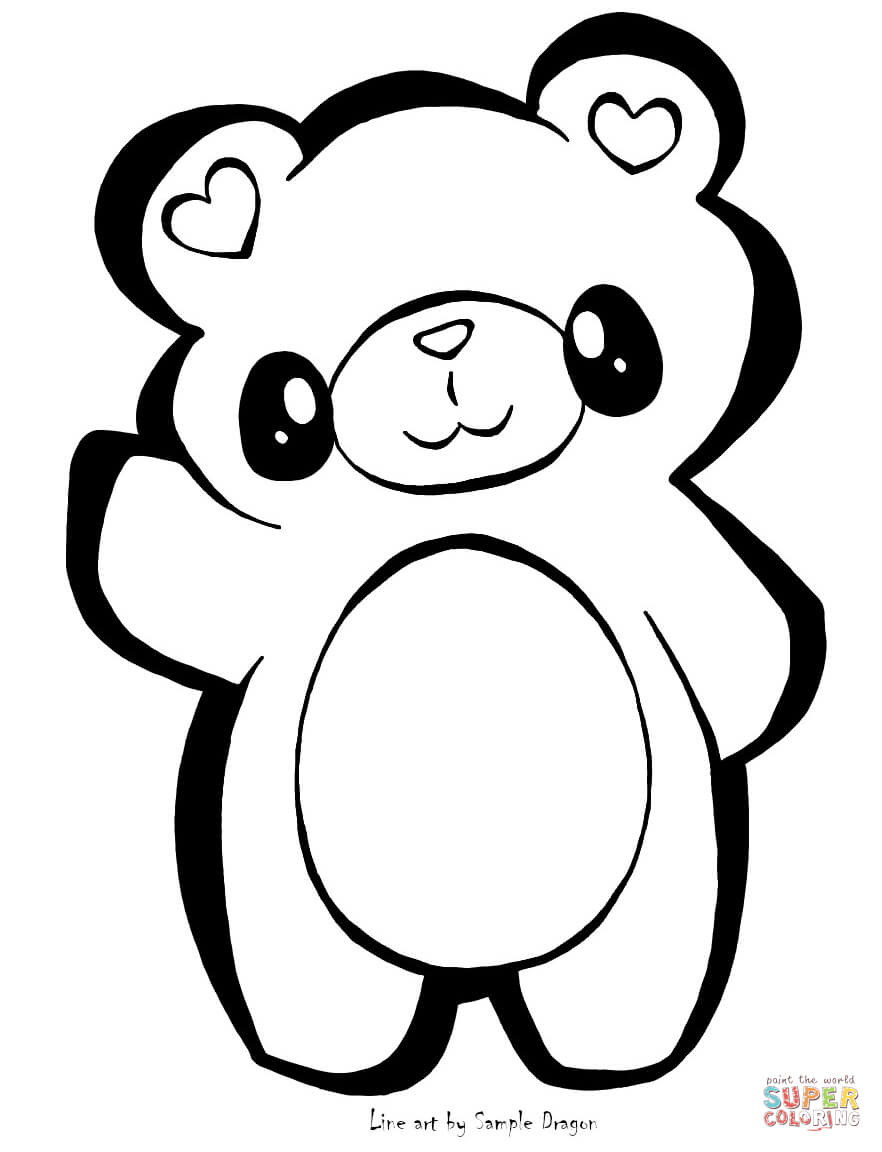 Dibujo de osito de peluche para colorear dibujos para colorear imprimir gratis