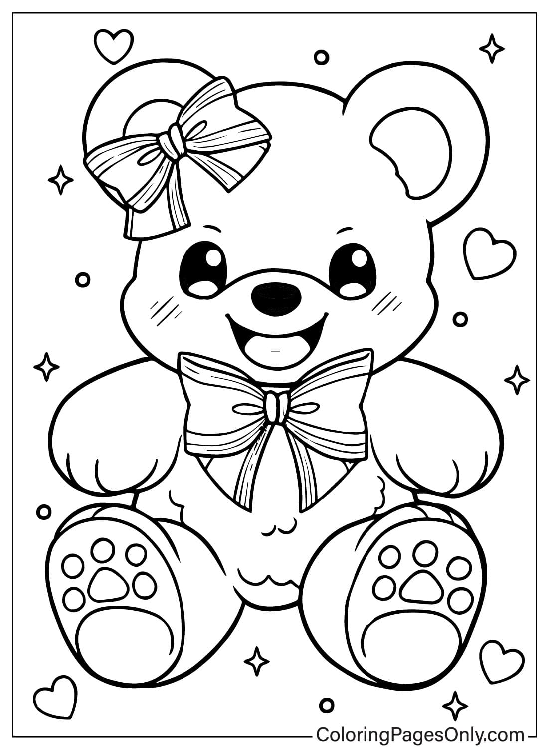 Dibujo de osito de peluche para colorear para imprimir