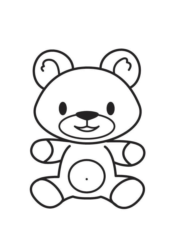 Desenho para colorir urso