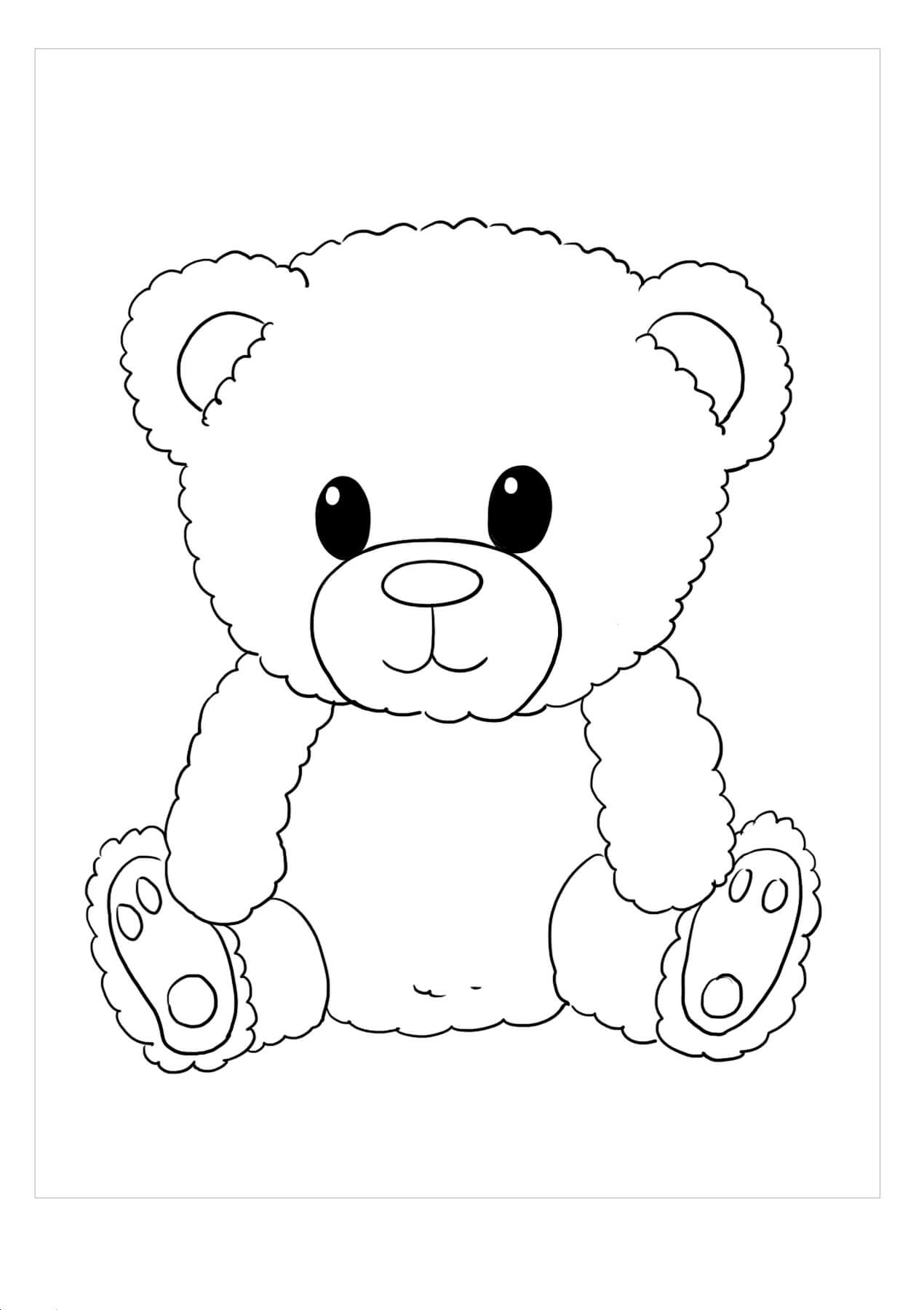 Osito de peluche para colorear imprimir e dibujar â