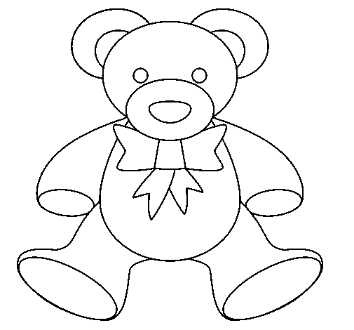 Dibujo de osito de peluche para colorear