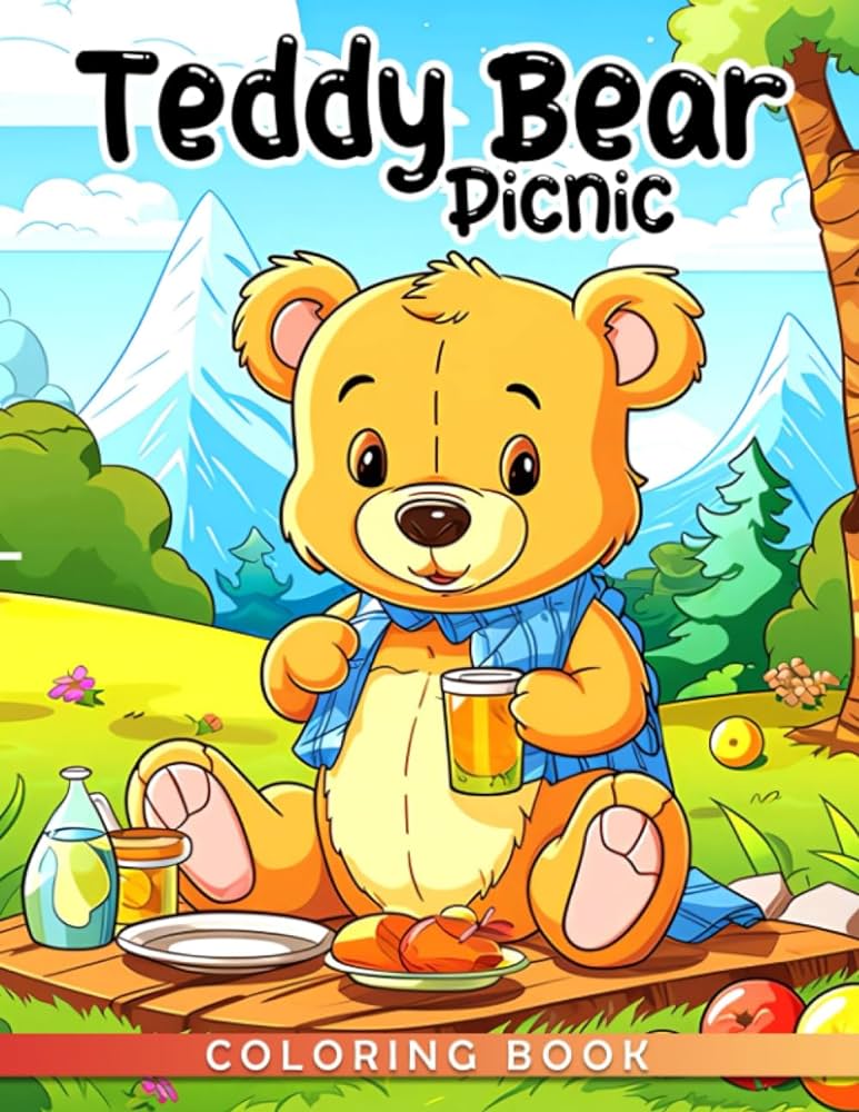 Teddy bear picnic coloring book join teddy and friends for a colorful picnic adventure price deanna libros