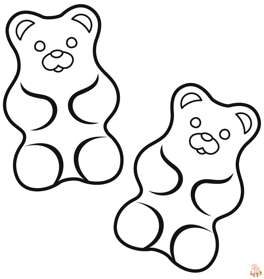 Gummy bear coloring pages