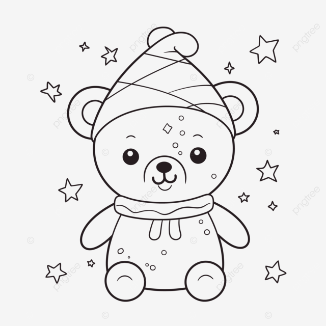 Dibujo de una imagen un lindo oso peluche para colorear quema pãgina vector png dibujos dibujo de oso dibujo de ala dibujo de anillo png y vector para dcargar gratis