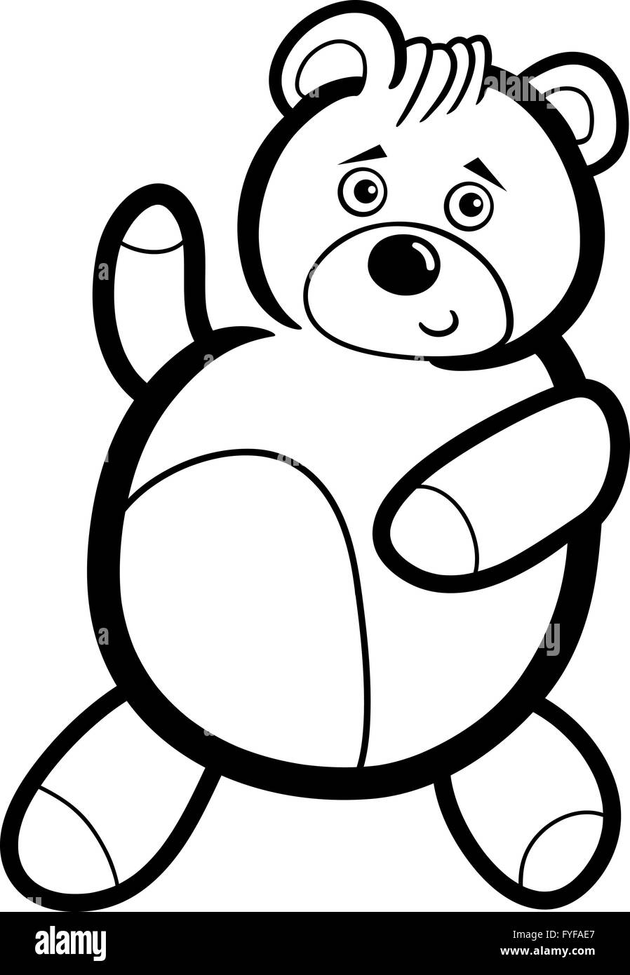 Cartoon oso de peluche para colorear fotografãa de stock