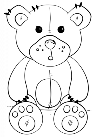 Teddy bear coloring pages free coloring pages