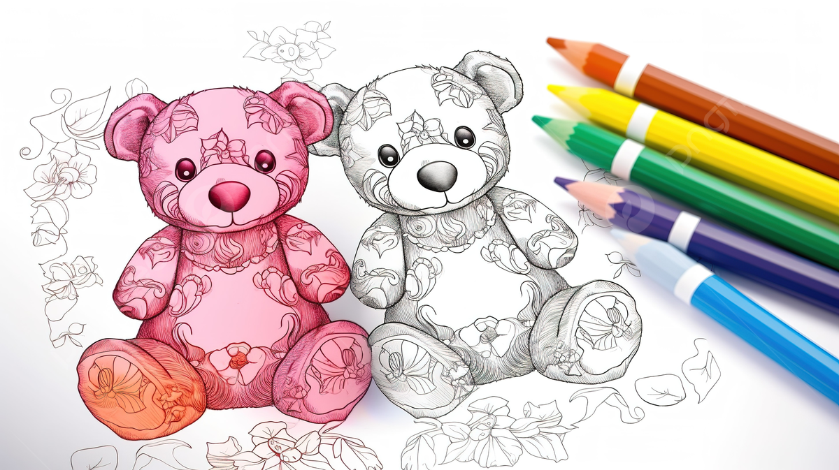 Fondo libro para colorear de osos de peluche fondo dibujos de ositos de peluche para colorear llevar osito de peluche imagen de fondo para dcarga gratuita