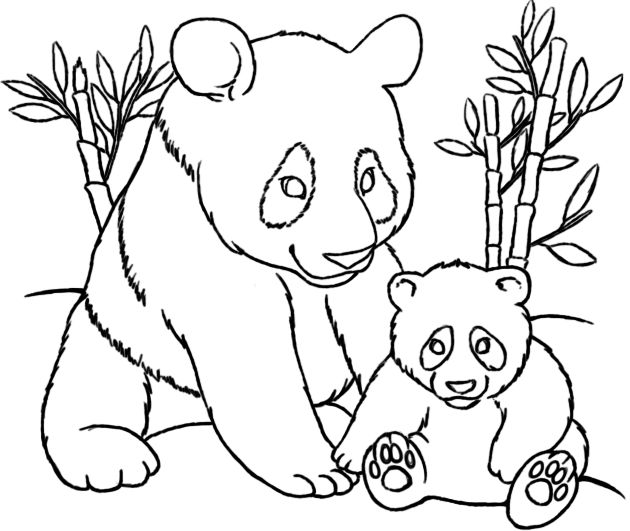 Panda coloring pages pdf