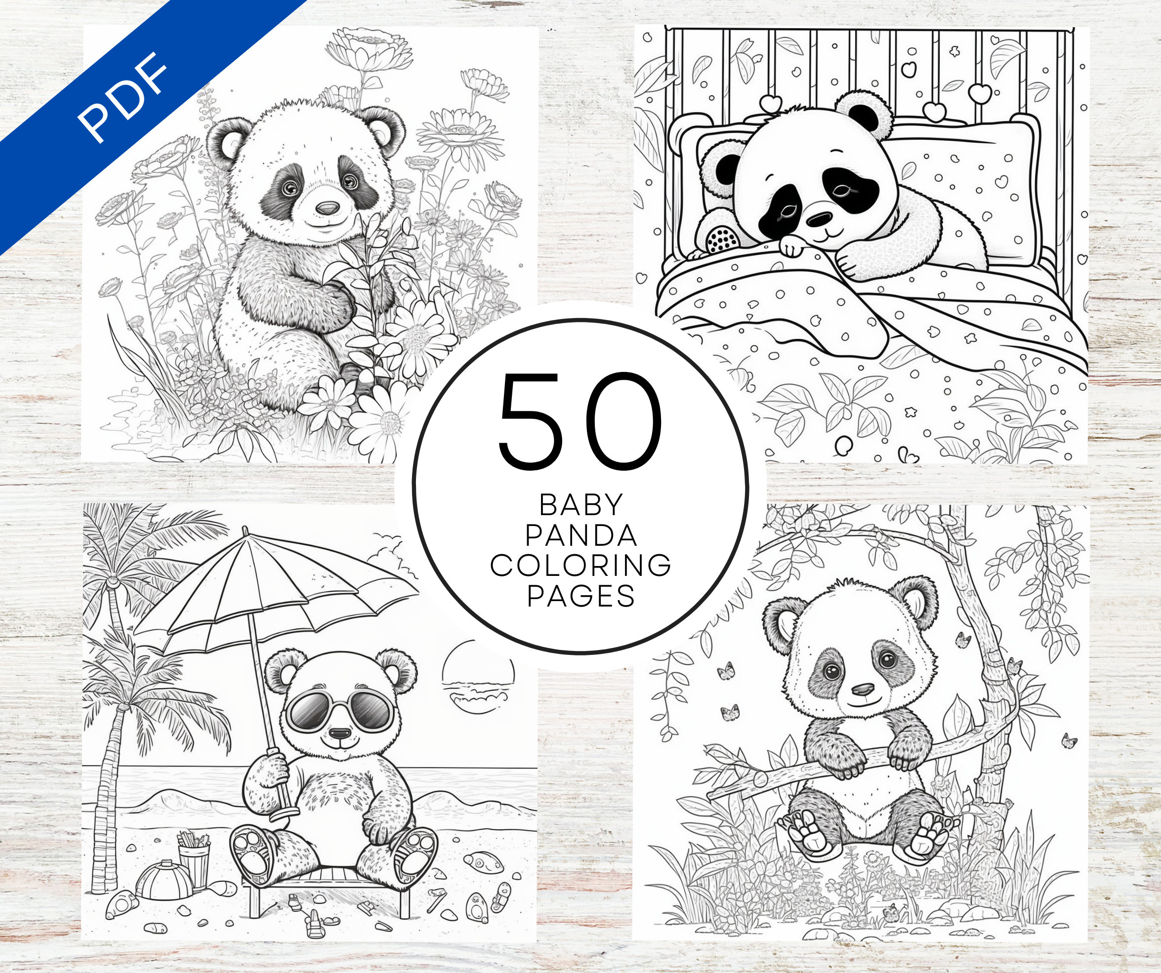 Panda coloring page