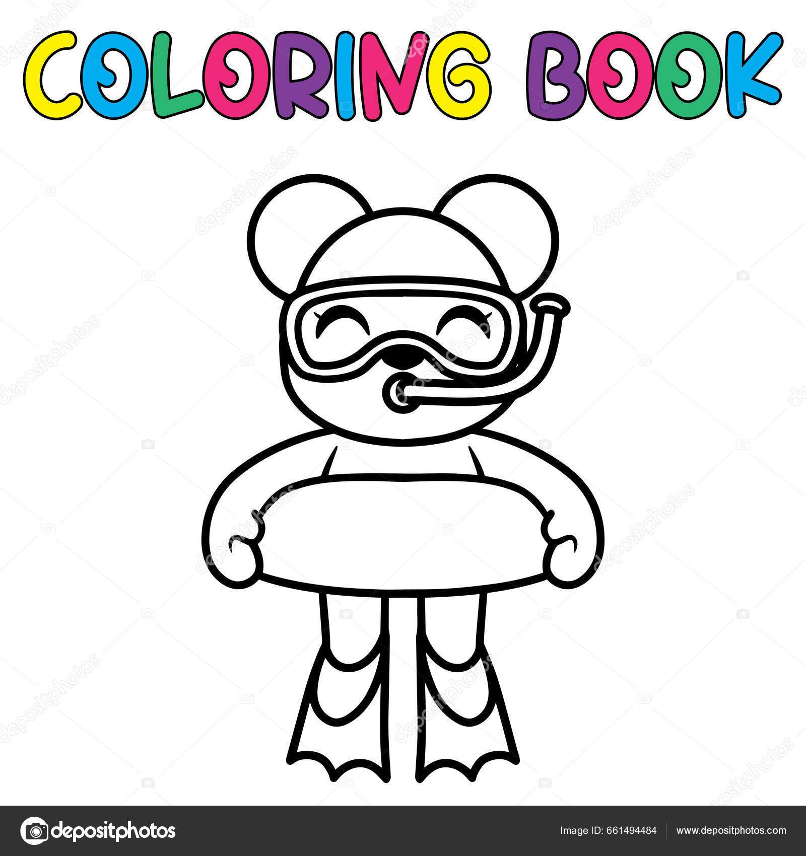 Libro para colorear lindo oso panda ilustraciãn vectorial vector de stock por arinalyusuf