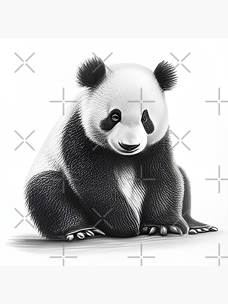 Panda bear pencil drawing magnet for sale by pencil
