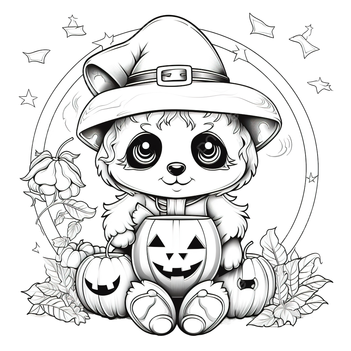 Dibujo de libro para colorear con una linda caricatura bruja halloween panda frente a la luna png dibujos dibujo del coche dibujo de panda dibujo de dibujos animados png imagen para dcarga