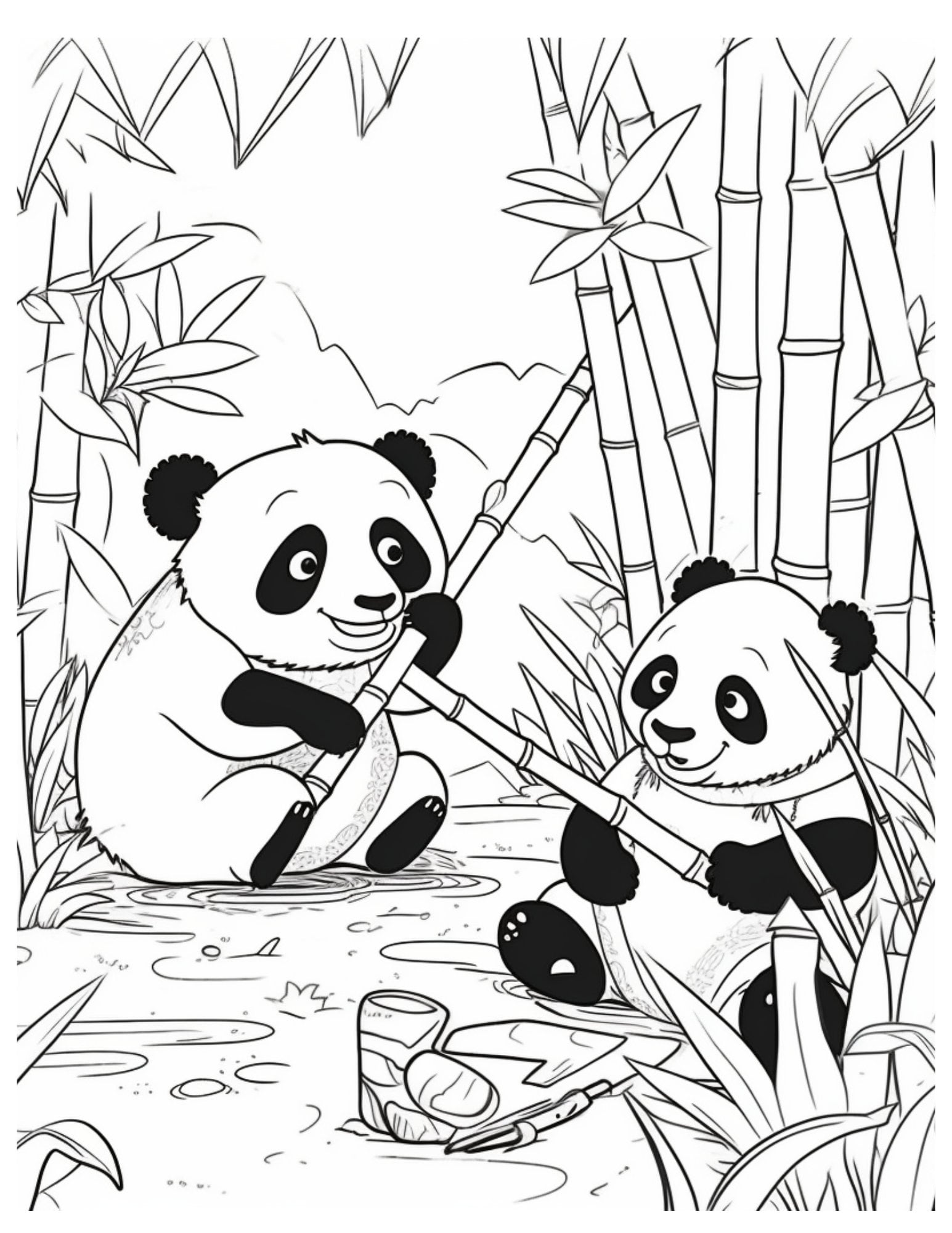 Panda coloring pages