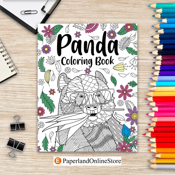 Libro para colorear de pandas libros para colorear para adultos regalos para amantes de los pandas pãginas para colorear de mandalas florales libro para colorear de animales amantes de colorear