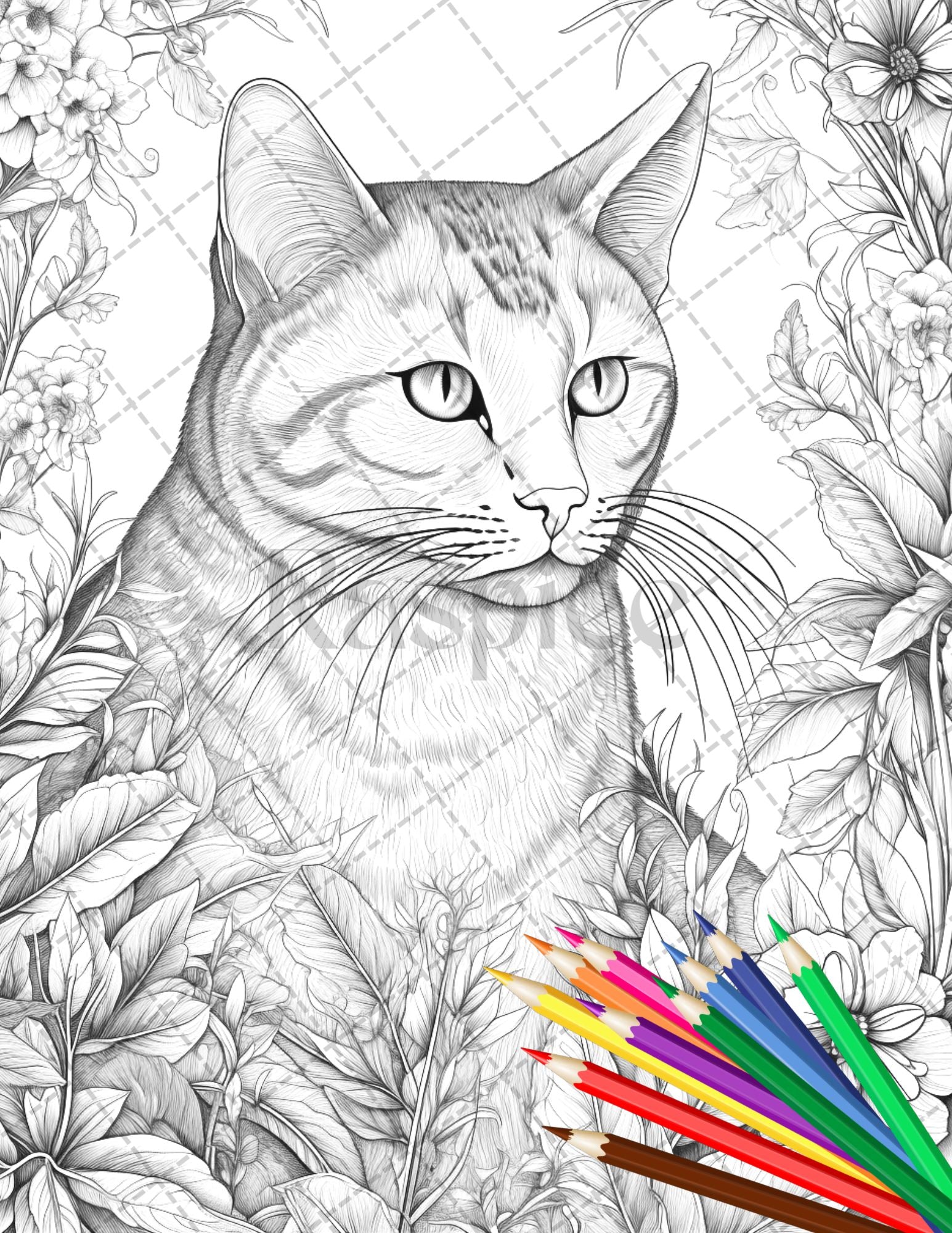 Pãginas para colorear imprimibles de animales florales para adultos â coloring