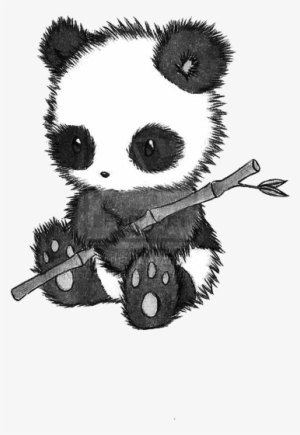 Fuzzy cuddly panda drawing