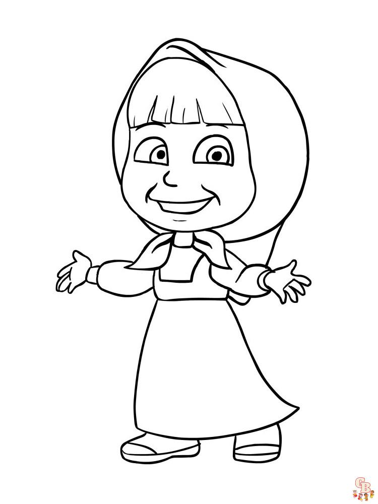 Masha and the bear coloring pages