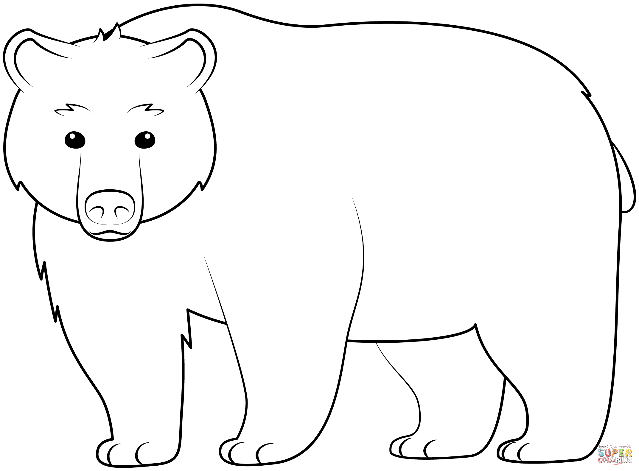 Dibujo de oso para colorear dibujos para colorear imprimir gratis