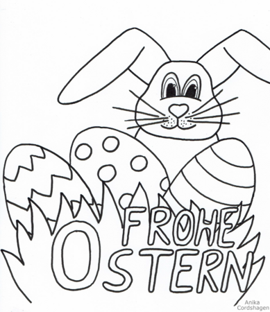 Niedlicher osterhase mit ostereiern