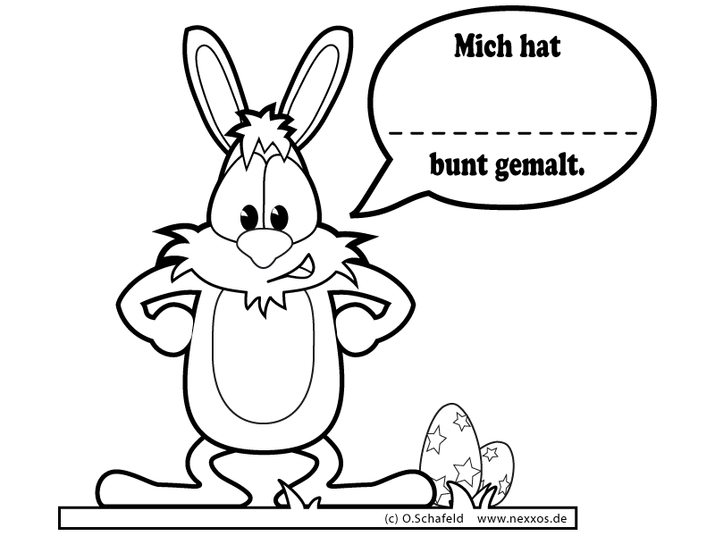 Osterhase cliparts und malvorlage