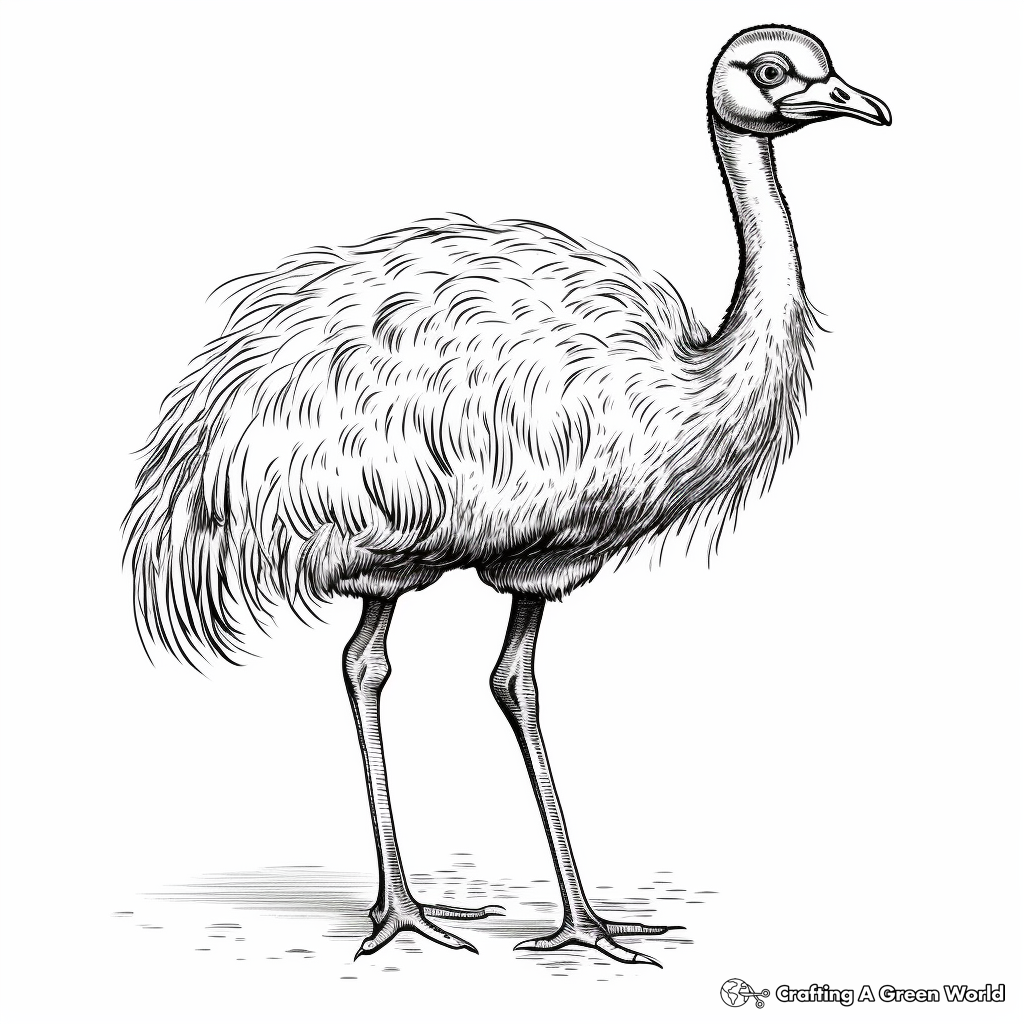 Ostrich coloring pages