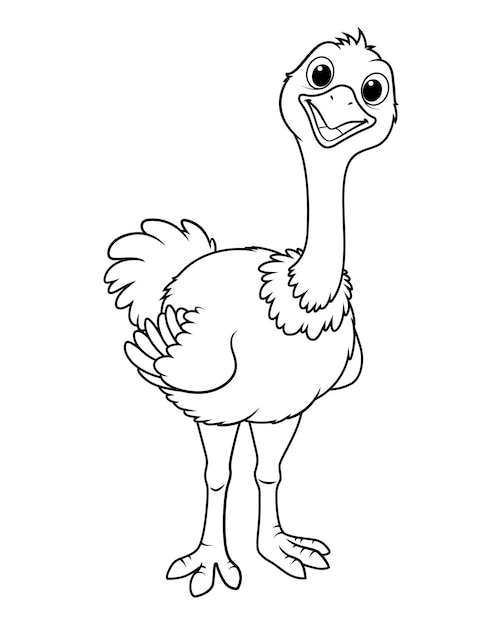 Ostrich coloring pages images