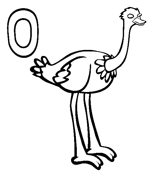 Ostrich coloring page