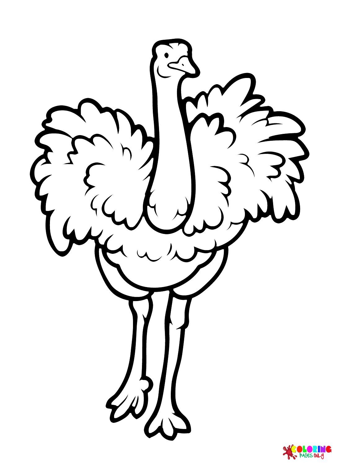 Ostrich coloring pages