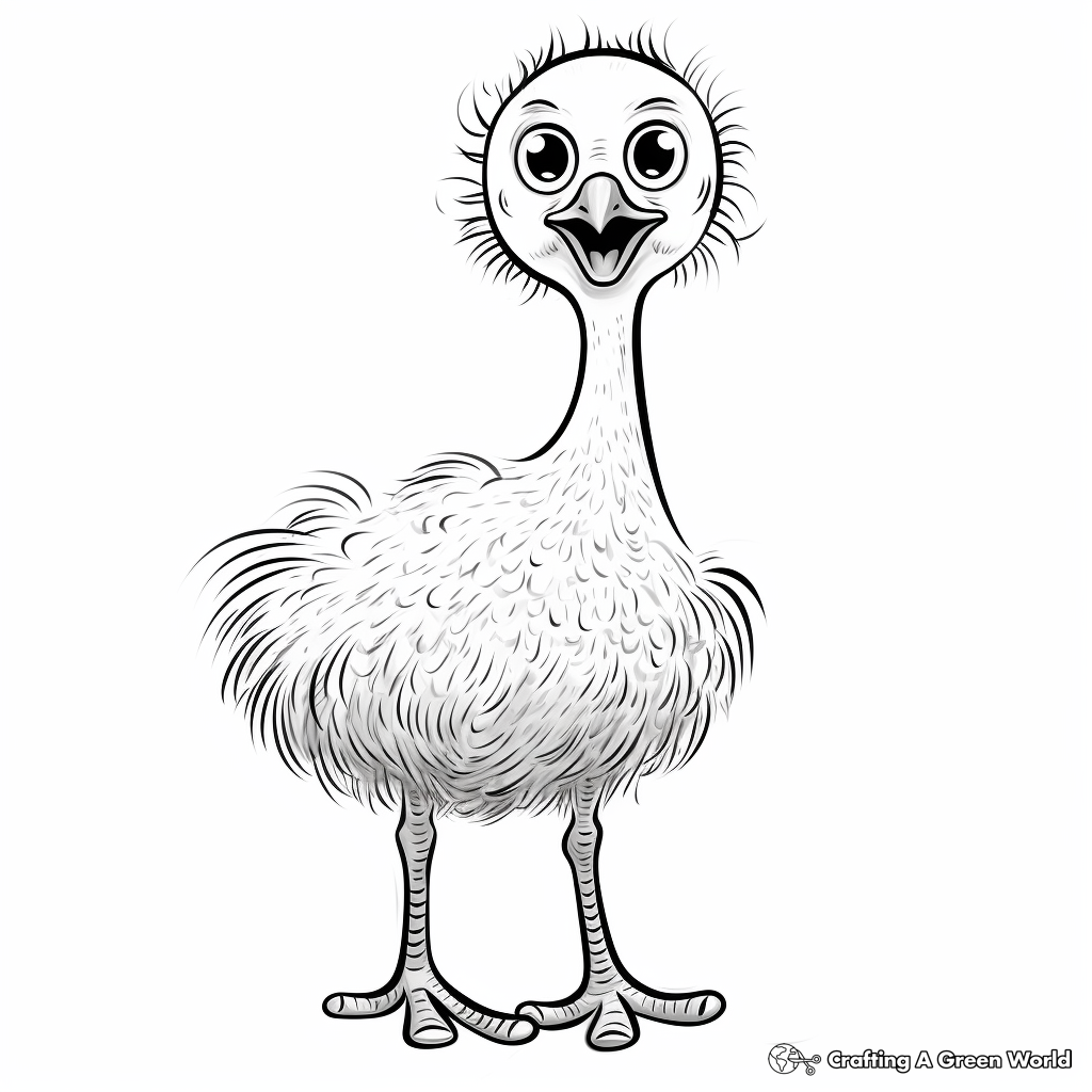 Ostrich coloring pages