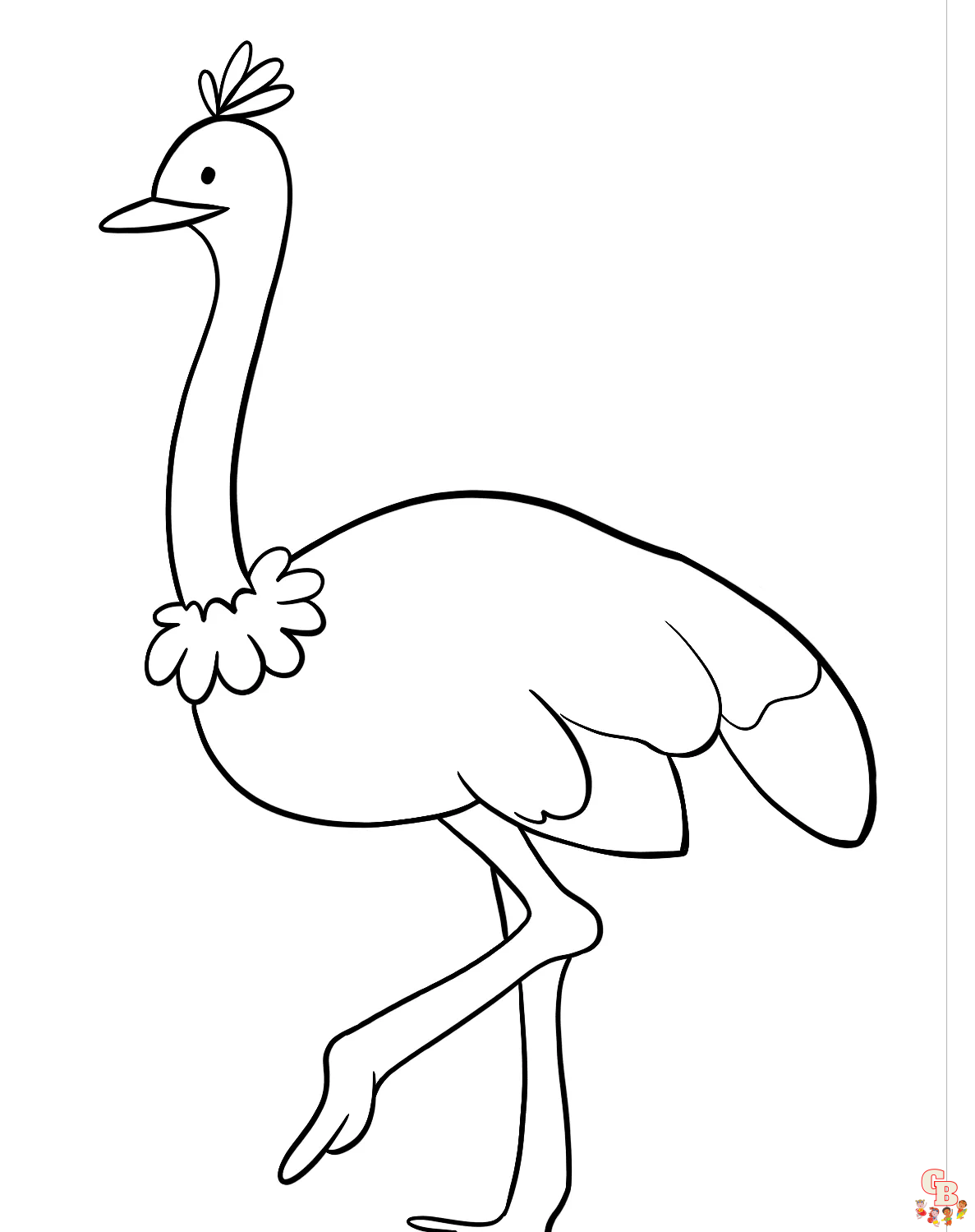 Ostrich coloring pages