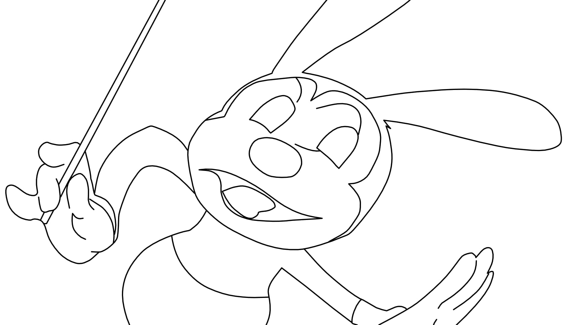 Hilarious oswald the lucky rabbit coloring page