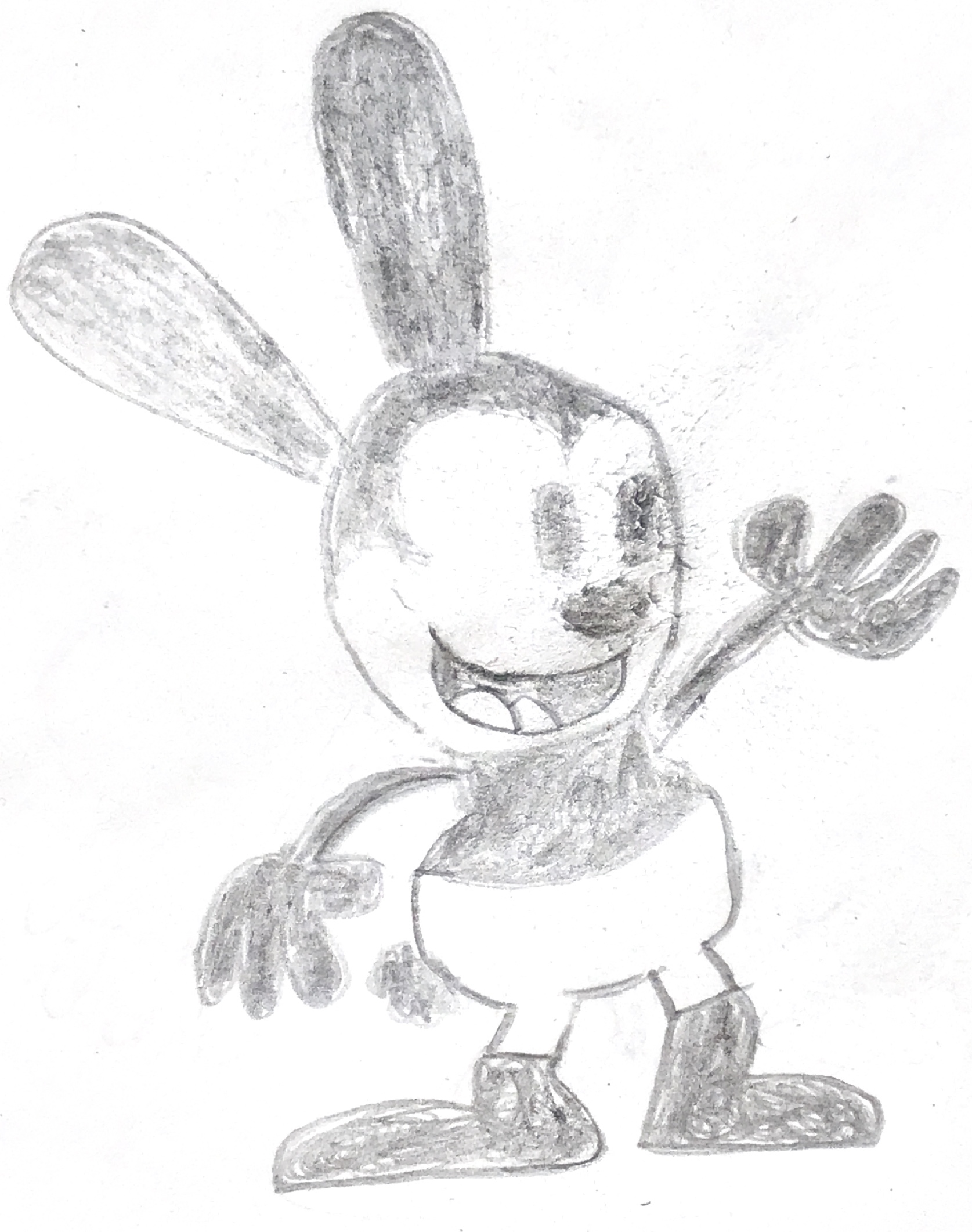 Oswald the lucky rabbit sketch by supermariojeremy on