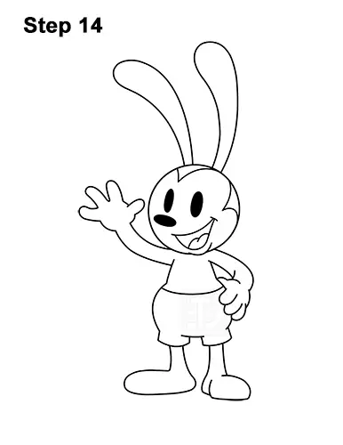 How to draw oswald the lucky rabbit video step