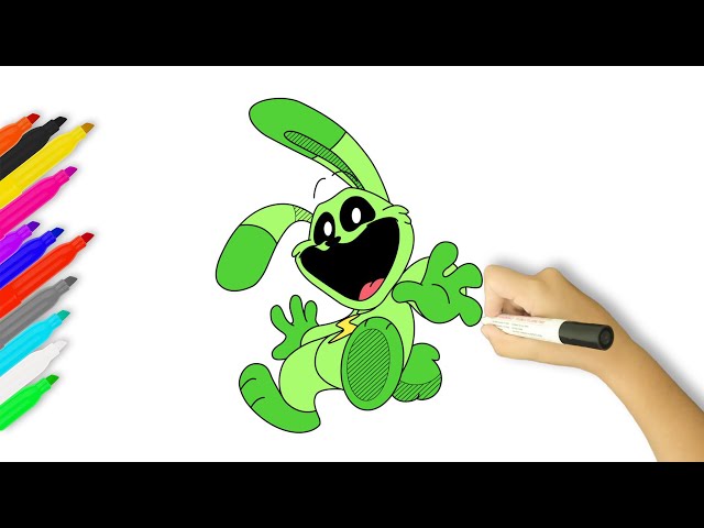 How to draw hoppy hopscotch smiling critters poppy playtime