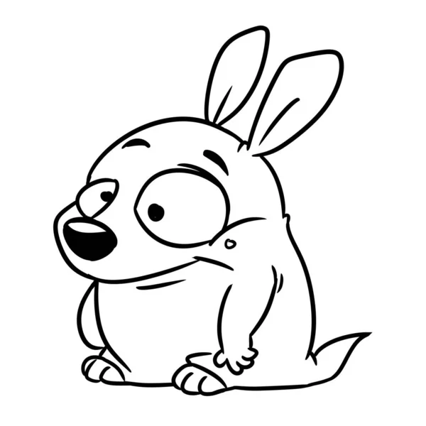 Rabbit parody caricature animal character illustration isolated image coloring page stock photo by efengai