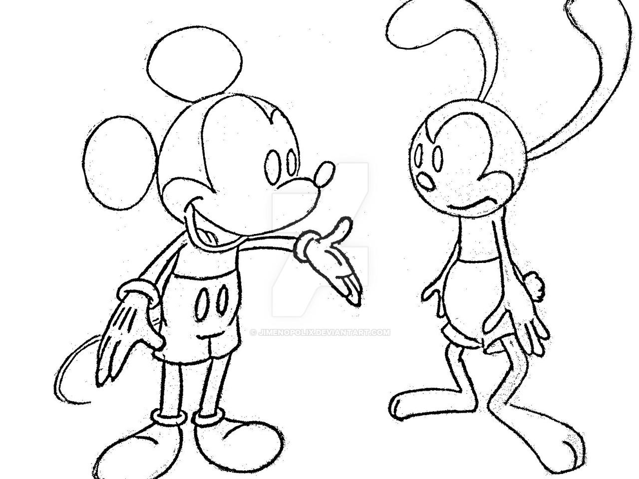 Mickey and oswald by jimenopolix on