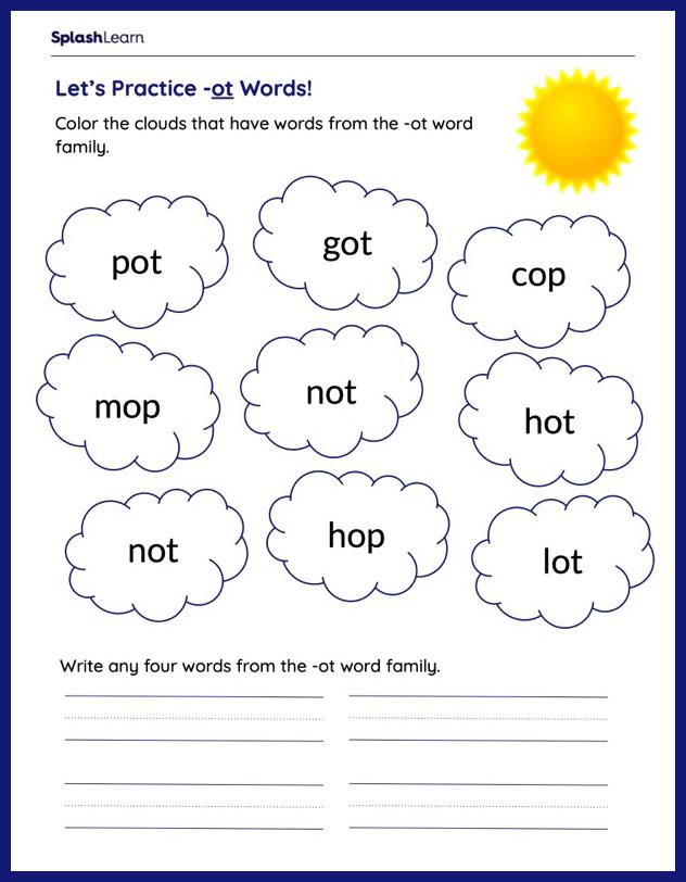 Rhyming words worksheets for kindergarteners online