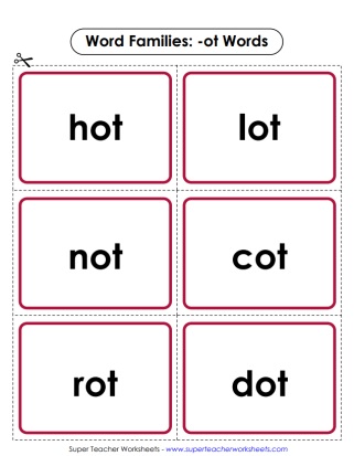 Word family worksheets