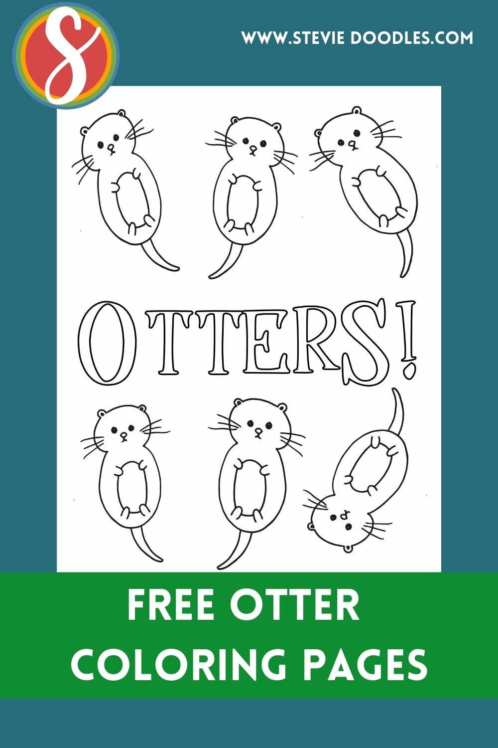 Free otter coloring pages â stevie doodles