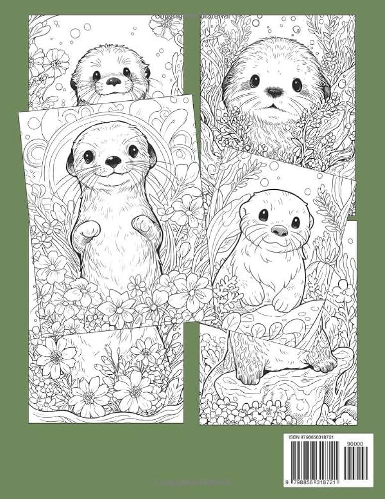 Sea otter coloring book colorful world with cute creatures coloring pages for stress relief mindfulness and creativity vinnie dorsey books